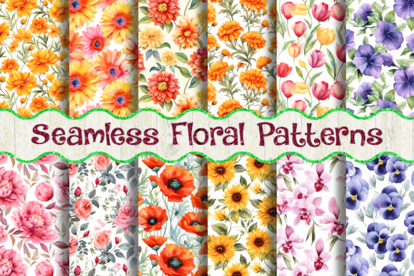 Download Seamless Flowers Patterns - Seamless Collection