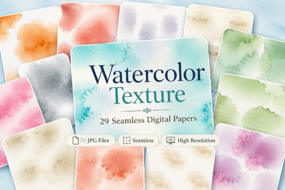 Download Watercolor Texture Seamless Digital Pape - Seamless Collection