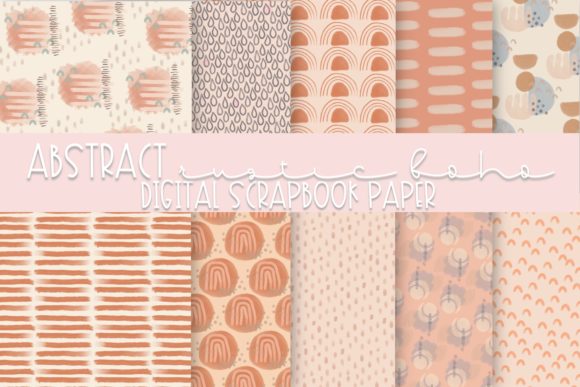 Download Abstract Rustic Boho Digital Paper - Abstract Collection