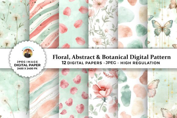 Download Abstract &amp; Botanical Digital Patterns - Abstract Collection