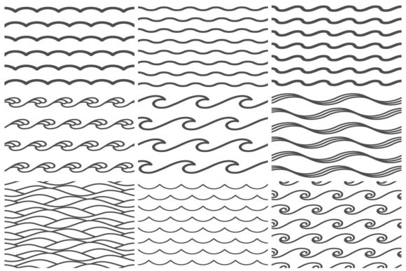 Download Seamless Water Waves Pattern - Seamless Collection
