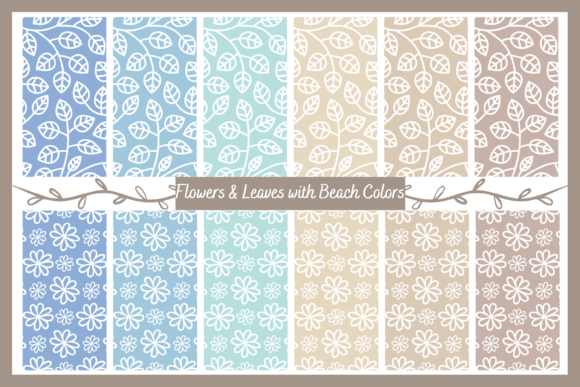 Download Seamless Flowers and Leaves Patterns - Seamless Collection