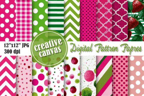 Download Pink &amp; Green Polka Dot Seamless Patterns - Seamless Collection