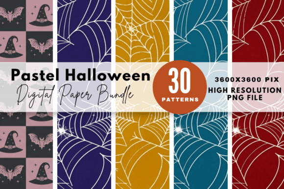 Download Pastel Halloween Digital Paper Bundle - Halloween digital paper Collection