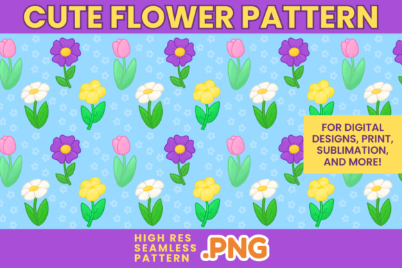 Download Cute Flower Pattern Seamless Flowers - Seamless Collection