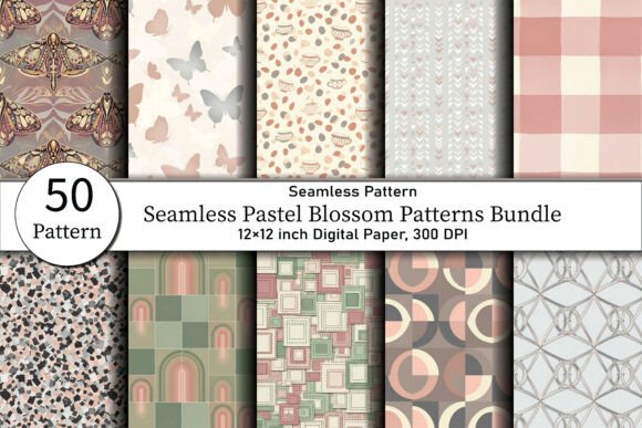 Download Seamless Pastel Blossom Patterns - Seamless Collection