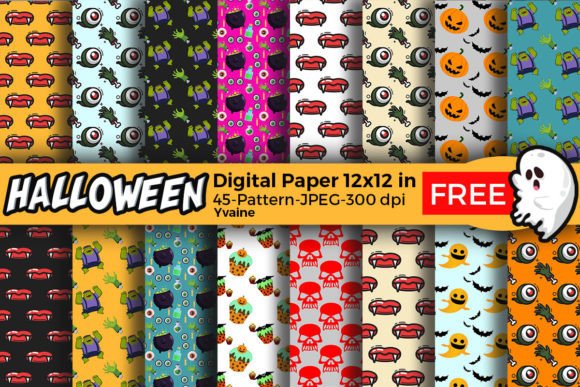 Download Halloween Digital Paper Pattern Bundle - Halloween digital paper Collection