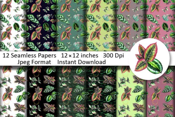 Download Watercolor Beautyful Leaves Seamless - Seamless Collection