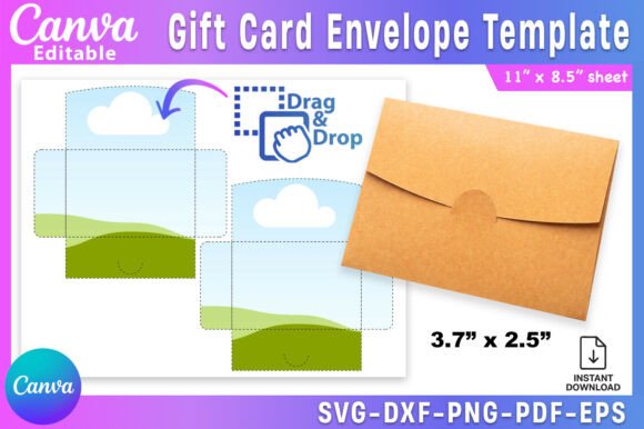 Download Gift Card Envelope Canva Template - Canva template Collection