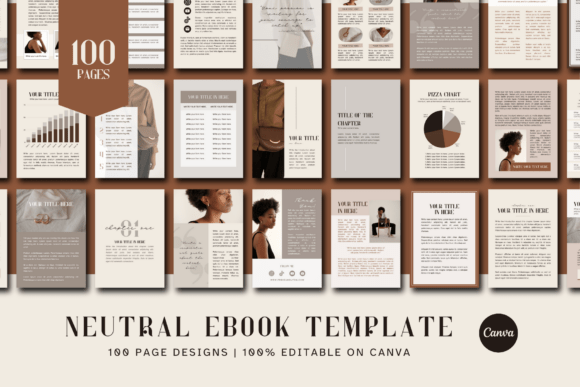 Download EBOOK Neutral Tones CANVA TEMPLATE - Canva template Collection