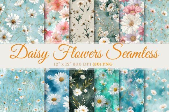 Download Daisy Flowers Watercolor Floral Seamless - Seamless Collection