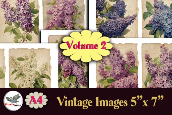 Download Lilac Vintage Floral Prints Vol.2 - Lilac Collection