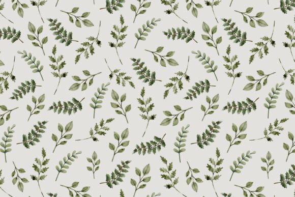 Download Seamless Botanical Pattern Green Leaves - Seamless Collection