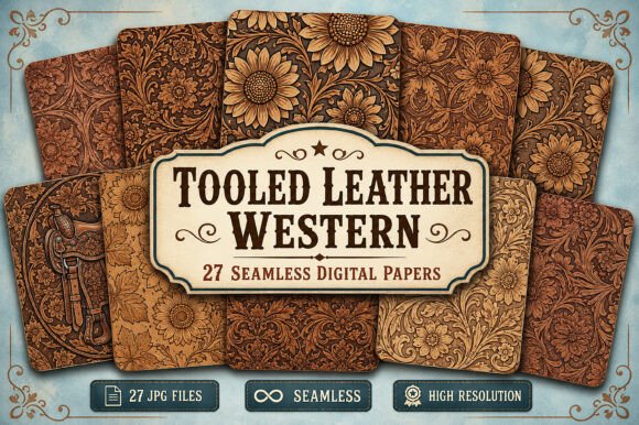 Download Tooled Leather Seamless Pattern - Seamless Collection