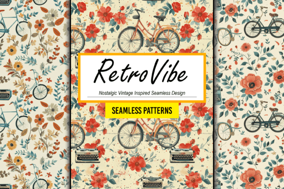 Download Nostalgic Vintage Inspired Seamless Arts - Seamless Collection